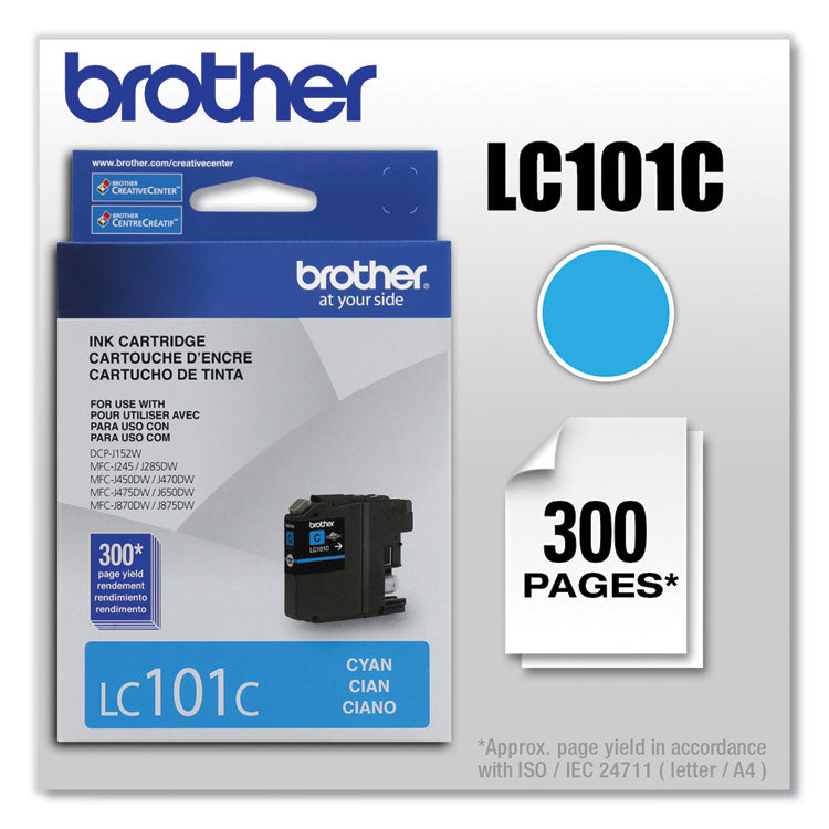 Brother LC101C Innobella Ink, 300 Page-Yield, Cyan (BRTLC101C)