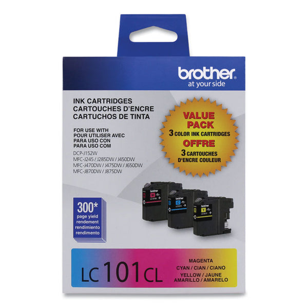 Brother LC1013PKS Innobella Ink, 300 Page-Yield, Cyan/Magenta/Yellow (BRTLC1013PKS)