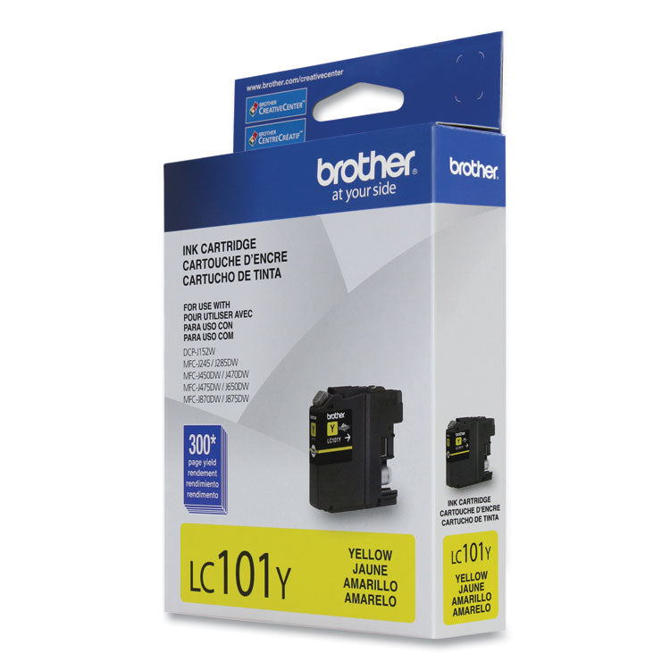 Brother LC101Y Innobella Ink, 300 Page-Yield, Yellow (BRTLC101Y)