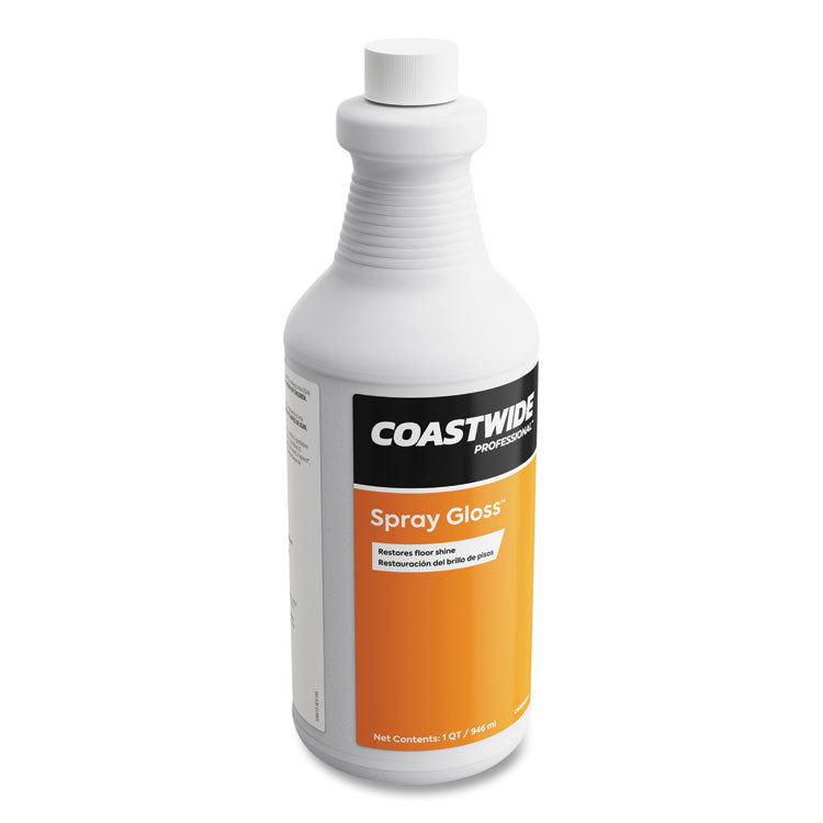 Coastwide Professional™ Spray Gloss Floor Finish and Sealer, Peach Scent, 0.95 L Bottle, 6/Carton (CWZ24425445)