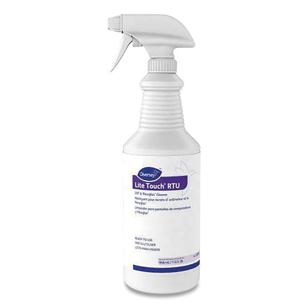 Diversey™ Lite Touch CRT and Plexiglas Cleaner, 32 oz Spray Bottle, 12/Carton (DVO03970)