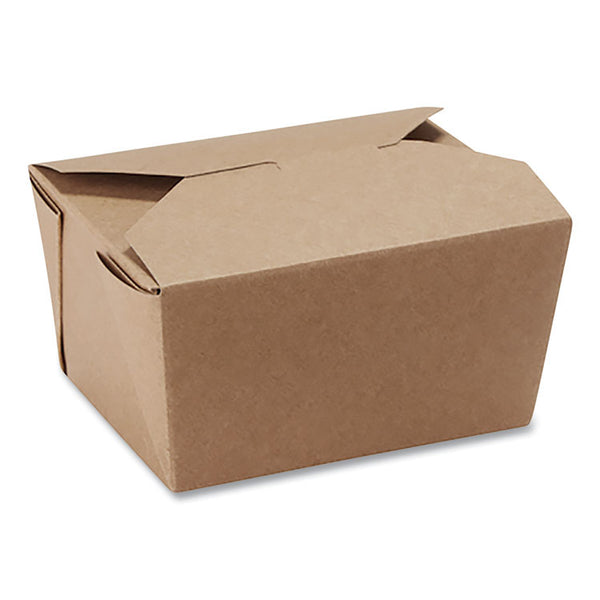 Dixie® Reclosable One-Piece Natural-Paperboard Take-Out Box, 4.5 x 5 x 2.5, Brown, Paper, 450/Carton (DXE1TOC)