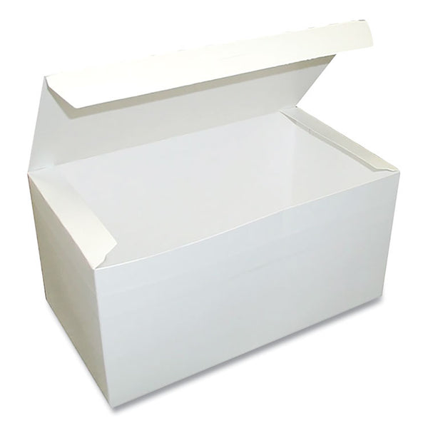 Dixie® Tuck-Top One-Piece Paperboard Take-Out Box, 9 x 5 x 4.5, White, Paper, 250/Carton (DXE370PLN)