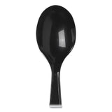 Dixie® Individually Wrapped Heavyweight Soup Spoons, Polypropylene, Black, 1,000/Carton (DXEPSH53C)