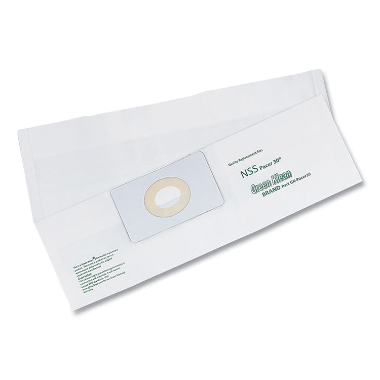 Green Klean® Replacement Vacuum Bags, Fits NSS Pacer 30, 3/Pack (GRKPACER30P)