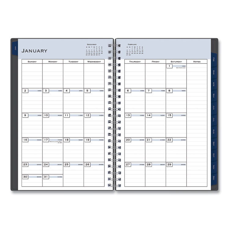 Passages Weekly/Monthly Planner, 8 x 5, Charcoal Cover, 12-Month (Jan to Dec): 2025 (BLS100010) Each