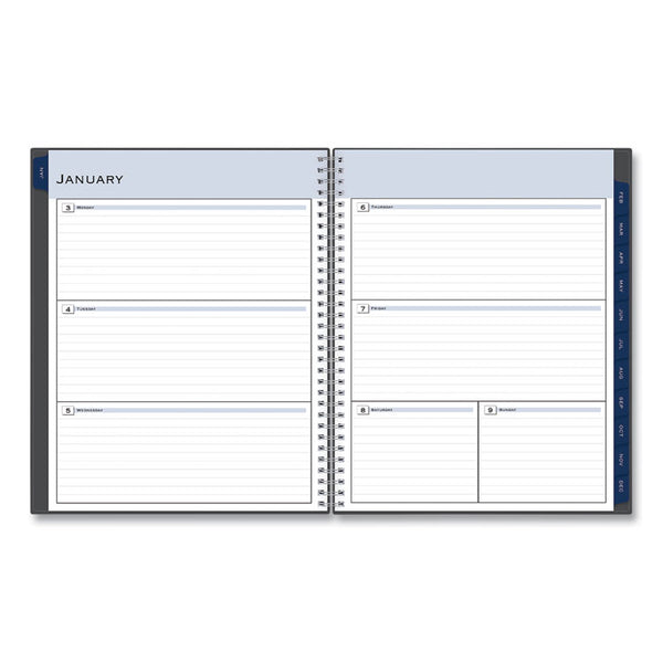 Passages Weekly/Monthly Planner, 11 x 8.5, Charcoal Cover, 12-Month (Jan to Dec): 2025 (BLS100008) Each