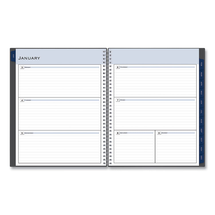 Passages Weekly/Monthly Planner, 11 x 8.5, Charcoal Cover, 12-Month (Jan to Dec): 2025 (BLS100008) Each