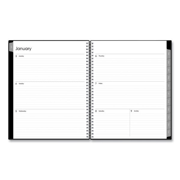 Enterprise Weekly/Monthly Planner, 11 x 8.5, Black Cover, 12-Month (Jan to Dec): 2025 (BLS111288) Each