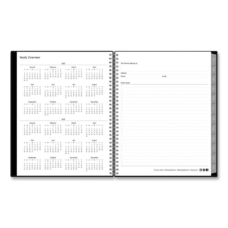 Blue Sky® Enterprise Weekly Appointment Planner, 11 x 8.5, Black Cover, 12-Month (Jan to Dec): 2026 (BLS111289) Each