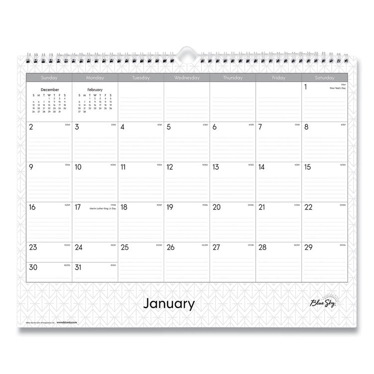 Blue Sky® Enterprise Wall Calendar, Geometric Artwork, 15 x 12, White/Gray Sheets, 12-Month (Jan to Dec): 2026 (BLS111292) Each