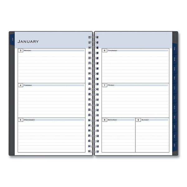 Passages Weekly/Monthly Planner, 8 x 5, Charcoal Cover, 12-Month (Jan to Dec): 2025 (BLS100010) Each