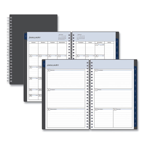 Passages Weekly/Monthly Planner, 8 x 5, Charcoal Cover, 12-Month (Jan to Dec): 2025 (BLS100010) Each