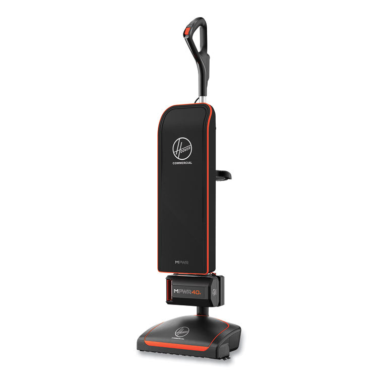 Hoover® Commercial HVRPWR 40V Cordless Upright Vacuum, 13" Cleaning Path, Black/Orange (HVR24414059)