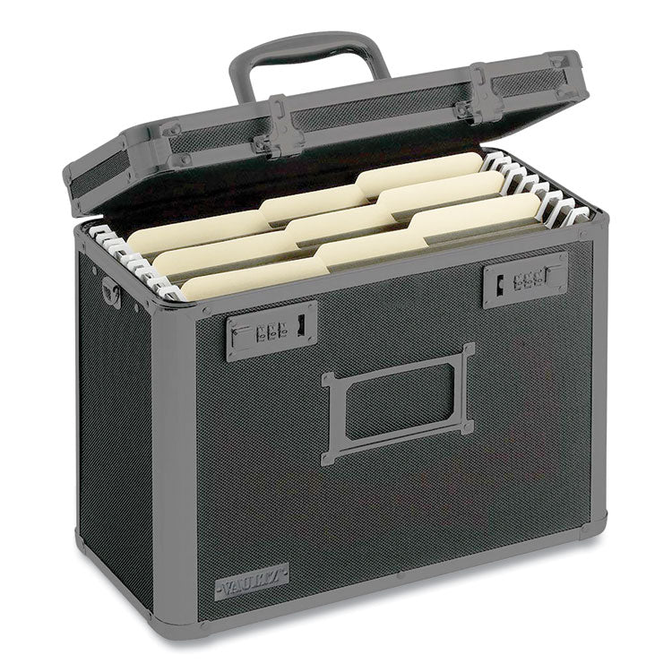 Vaultz® Locking Personal File Tote, Letter, 7.25 x 13.75 x 12.5, Tactical Black (IDEVZ00310)