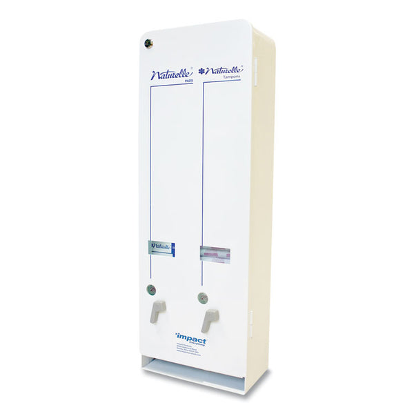 Impact® Naturelle J6-RC Enamel Feminine Dual Dispenser, Metal, 10.63 x 5.63 x 30.5, White (IMP25191000)