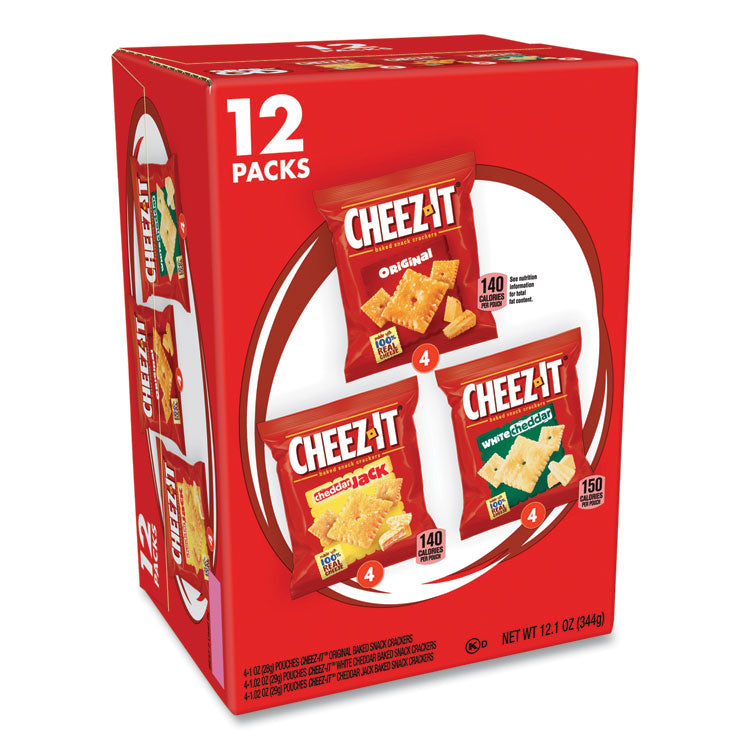 Cheez-It® Baked Snack Crackers Variety Pack, Assorted Flavors, (8) 0.75 oz and (37) 1.5 oz Bags/Box, Ships in 1-3 Business Days (GRR70000122) Each