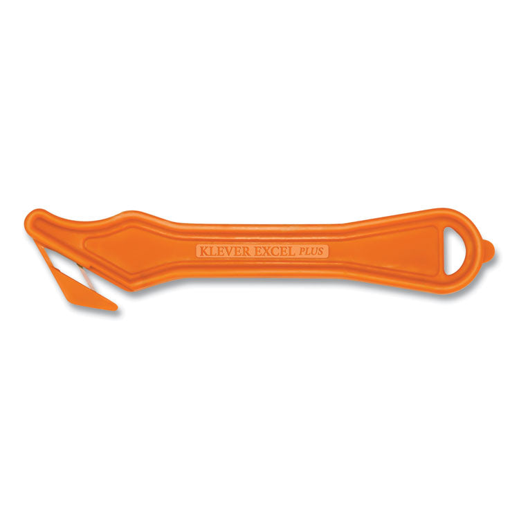 Klever Kutter™ Excel Plus Safety Cutter, 7"  Plastic Handle, Orange, 10/Box (KLVPLS40030G) Box of 10