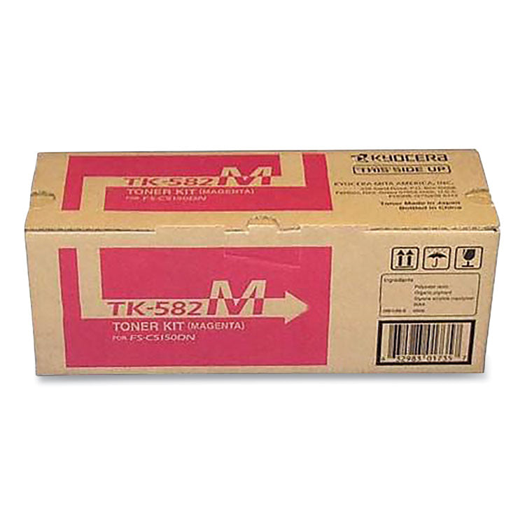Kyocera TK582M High-Yield Toner, 2,800 Page-Yield, Magenta (KYOTK582M) Each
