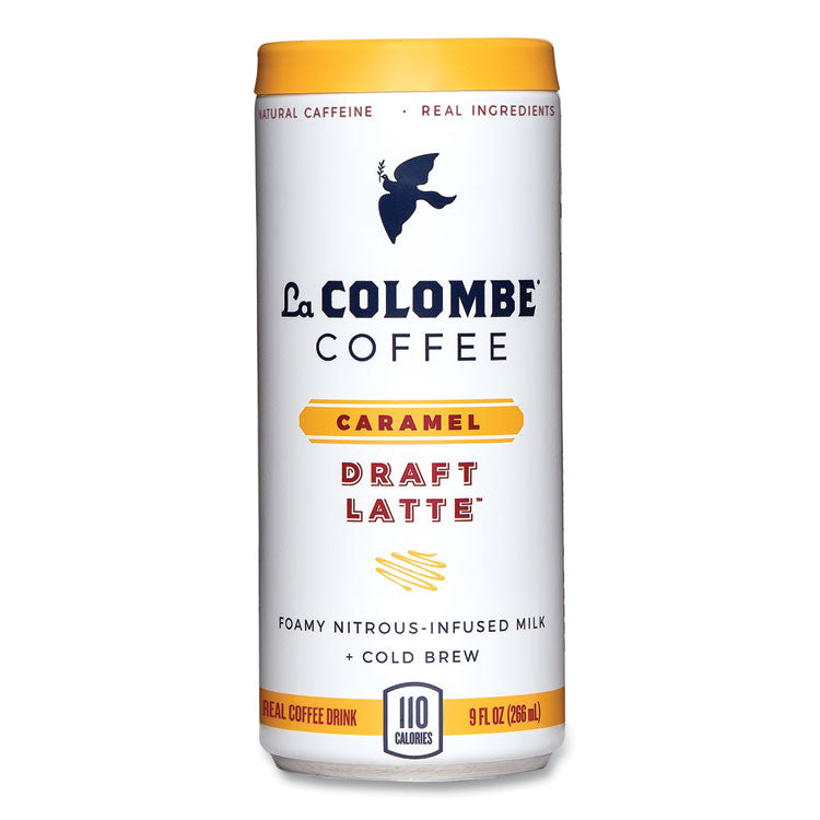 La Colombe® Cold Brew Draft Latte, Caramel, 9 oz Can, 12/Carton (LALLCT00093)