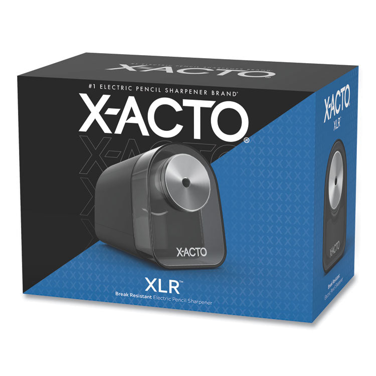 X-ACTO® Model 1818 XLR Office Electric Pencil Sharpener, AC-Powered, 3.5 x 5.5 x 4.5, Black/Silver/Smoke (EPI1818X)