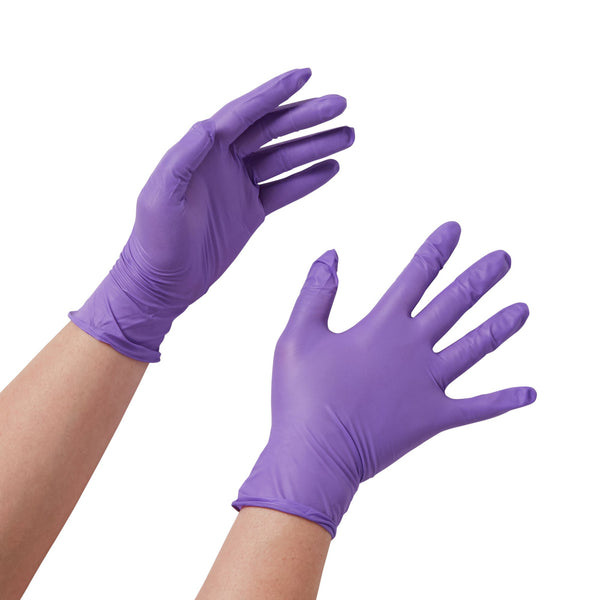 Purple Nitrile® Exam Glove Large NonSterile Nitrile Standard Cuff Length Textured Fingertips Purple Chemo Tested (365062_CS) 1000/CS