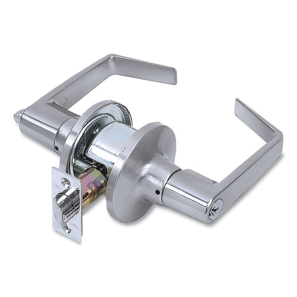 Tell® Light Duty Commercial Entry Lever Lockset, Satin Chrome Finish (PFQCL100200) Each