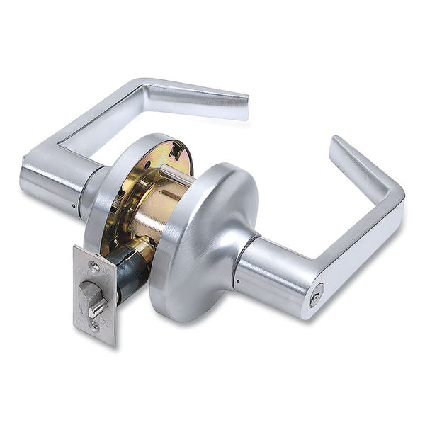 Tell® Heavy Duty Commercial Entry Lever Lockset, Satin Chrome Finish (PFQCL100150) Each