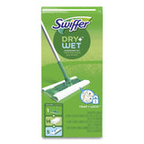 Swiffer® Sweeper Mop, 10 x 4.8 White Cloth Head, 46" Silver/Green Aluminum/Plastic Handle (PGC49947)