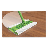 Swiffer® Sweeper Mop, 10 x 4.8 White Cloth Head, 46" Silver/Green Aluminum/Plastic Handle (PGC49947)