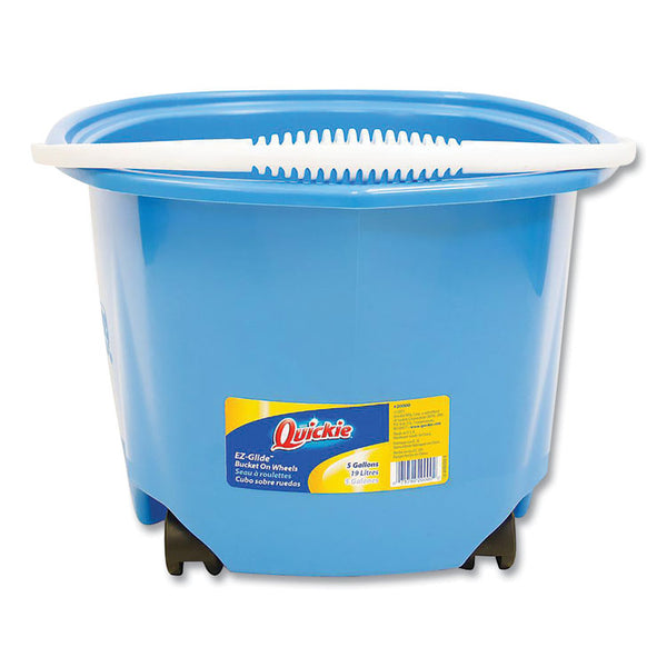 Quickie® EZ-Glide Bucket on Wheels, 5 qt, Blue (QCK20000ZQK)