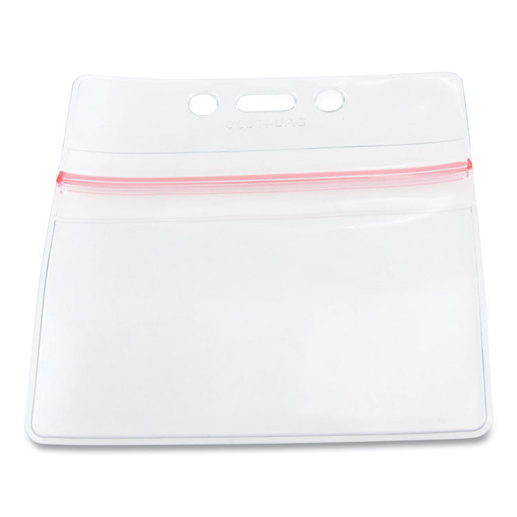 SICURIX® Sealable Cardholder, Horizontal, 3.75 x 2.62, Clear, 50/Pack (SRXBAU47830) Pack of 50