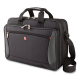Wenger® SwissGear Mainframe Laptop Briefcase, Fits Devices Up to 16", Polyester, 15.75 x 6 x 12, Black/Gray (SWA64038010) Each