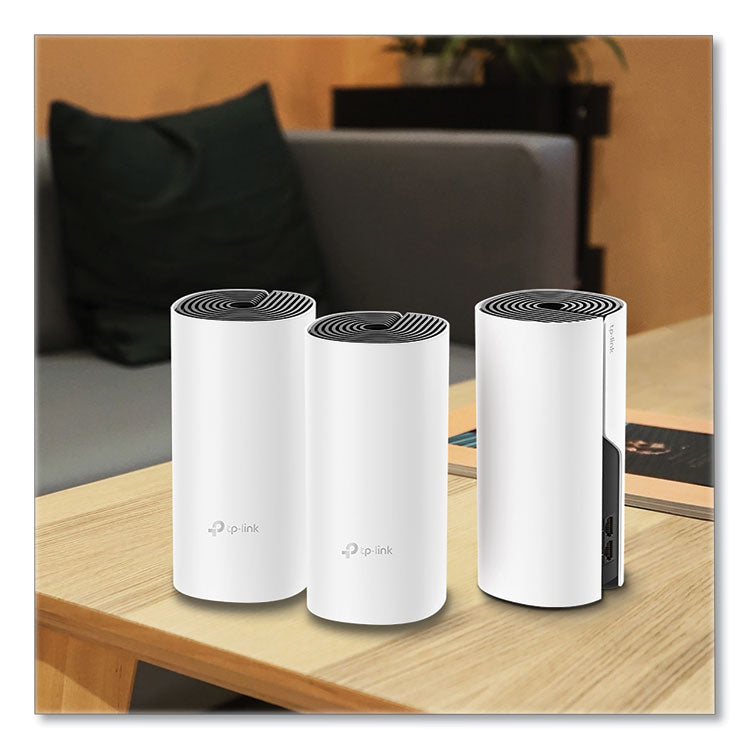 TP-Link Deco M4 AC1200 Whole Home Mesh Wi-Fi System, 2 Ports, Dual-Band 2.4 GHz/5 GHz (TPLDECOM43PACK) Each