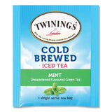 TWININGS® Cold Brew Iced Tea Bags, Mint, 0.07 oz Tea Bag, 20/Box (TWG51335) Box of 20