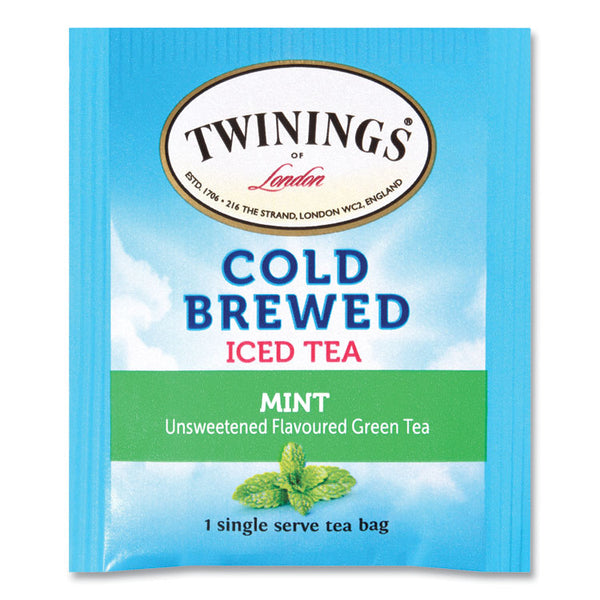 TWININGS® Cold Brew Iced Tea Bags, Mint, 0.07 oz Tea Bag, 20/Box (TWG51335)