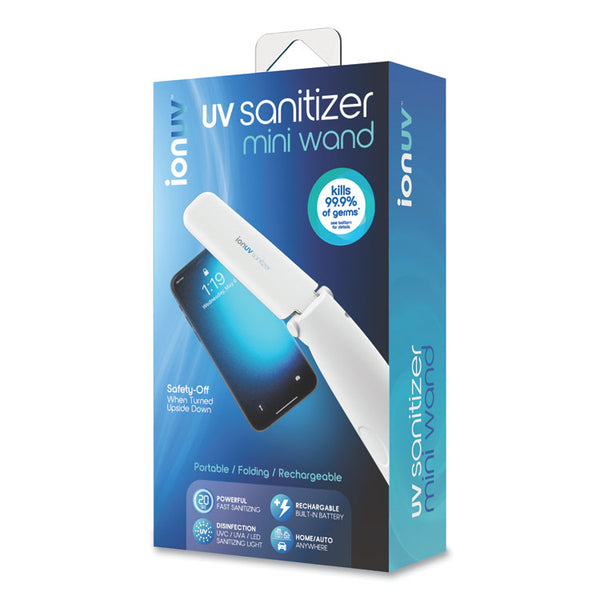 Tzumi ionUV Mini Sanitizer Wand, White (TZM7548ST) Each