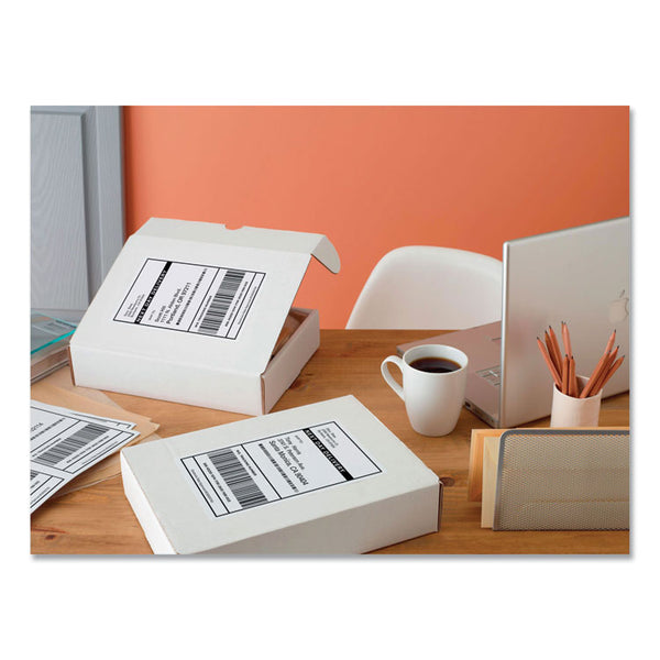 Avery® Shipping Labels with TrueBlock Technology, Inkjet Printers, 5.06 x 7.62, White, 25 Sheets/Pack (AVE8127)