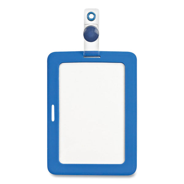 Cosco® MyID Badge Holder, Vertical/Horizontal, 3 5/8 x 2 1/4, Blue, 1/ea (COS075014)