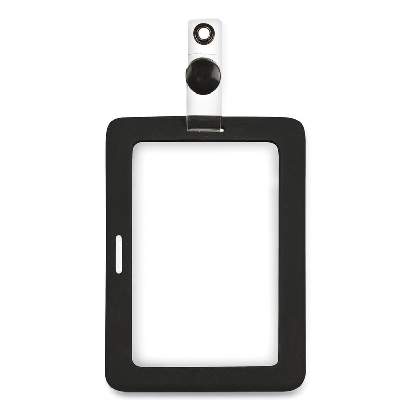 Cosco MyID Badge Holder, Vertical/Horizontal, 3 5/8 x 2 1/4, Black, 1/ea (COS075015) Each