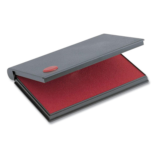 COSCO 2000 PLUS One-Color Felt Stamp Pad, #1, 4.25" x 2.75", Red (CSC090410)
