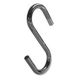 deflecto® S Hooks, Metal, Silver, 50/Pack (DEF20013)