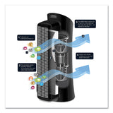 Honeywell True HEPA Three Level Clean Air Filter Tower Allergen Remover, 170 sq ft Room Capacity, Black (HWLHPA030) Each