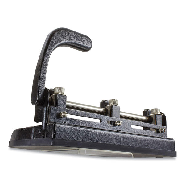 Officemate 32-Sheet Heavy-Duty Two-Three-Hole Punch with Lever Handle, 9/32" Holes, Black (OIC90078)