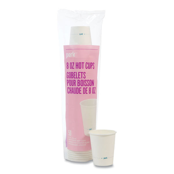 Perk™ White Paper Hot Cups, 8 oz, 100/Pack (PRK24431632)