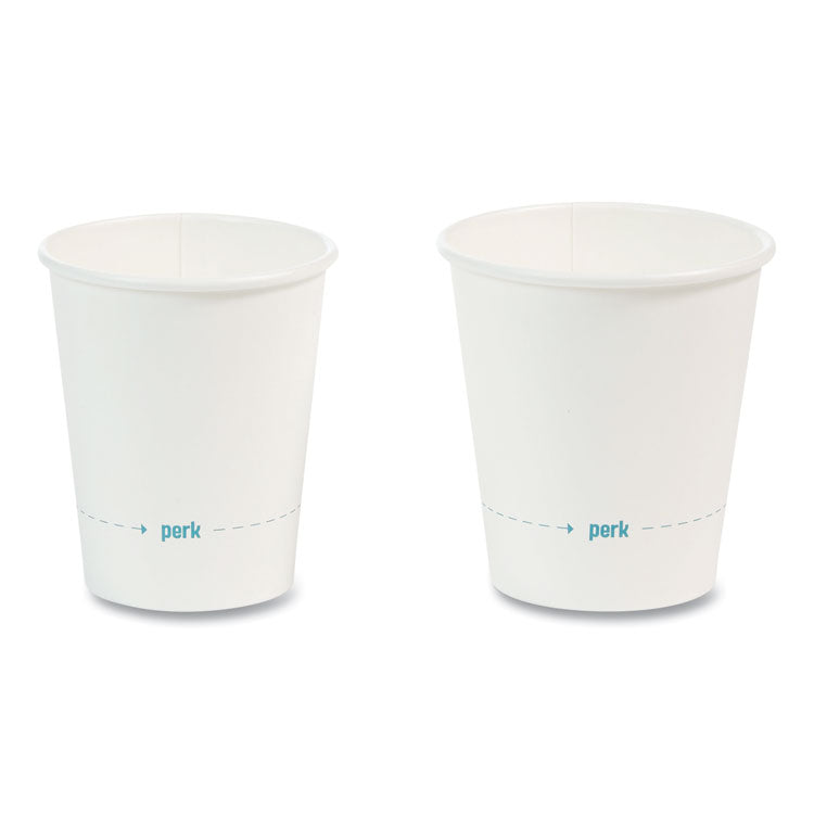 Perk™ White Paper Hot Cups, 8 oz, 100/Pack (PRK24431632)