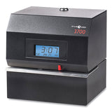 Pyramid Technologies 3700 Heavy-Duty Time Clock and Document Stamp, LCD Display, Black (PTI3700) Each