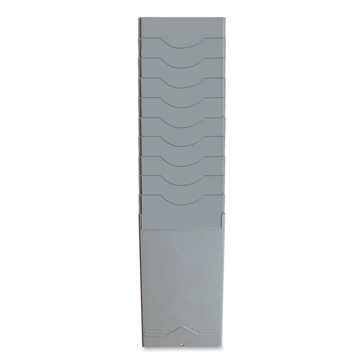 Pyrmid Rack Pyramid Technologies PTI40010 Time Card Rack, 10 Pockets, Plastic ...