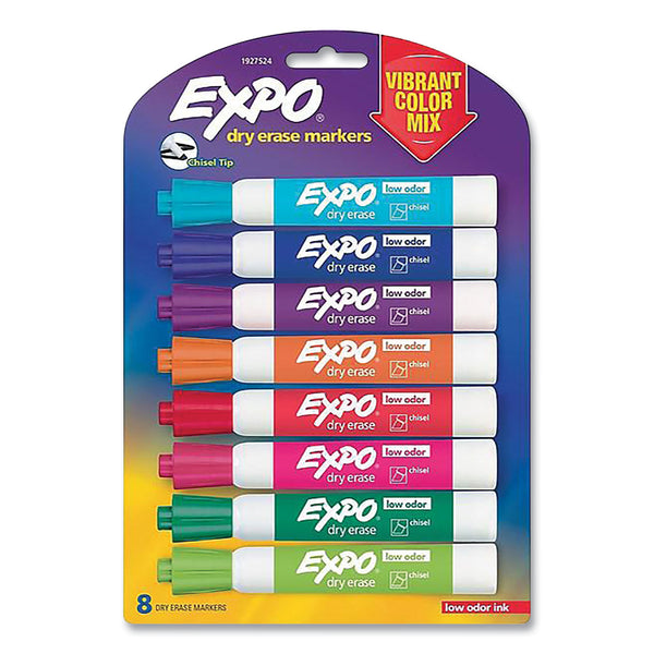 Expo® Dry Erase Marker, Broad Chisel Tip, Assorted Colors, 8/Pack (SAN1927524A) Pack of 8