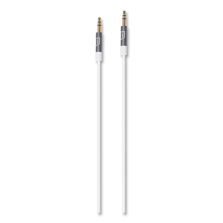 Targus® iStore 3.5 mm AUX Audio Cable, 4.9 ft, White (TRGACC100009CAI) Each